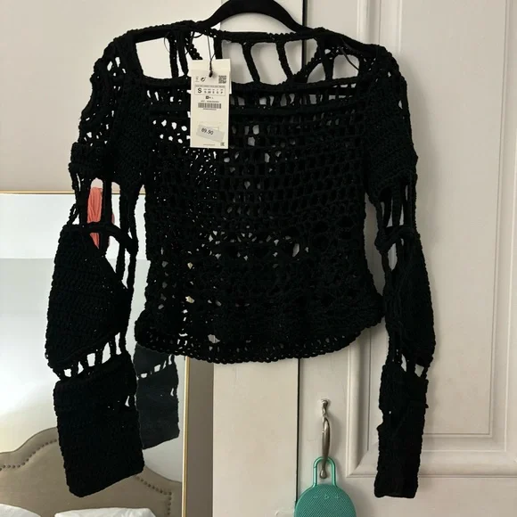 Zara CROCHET SWEATER - LIMITED EDITION